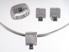 Brillant Saphir Garnitur