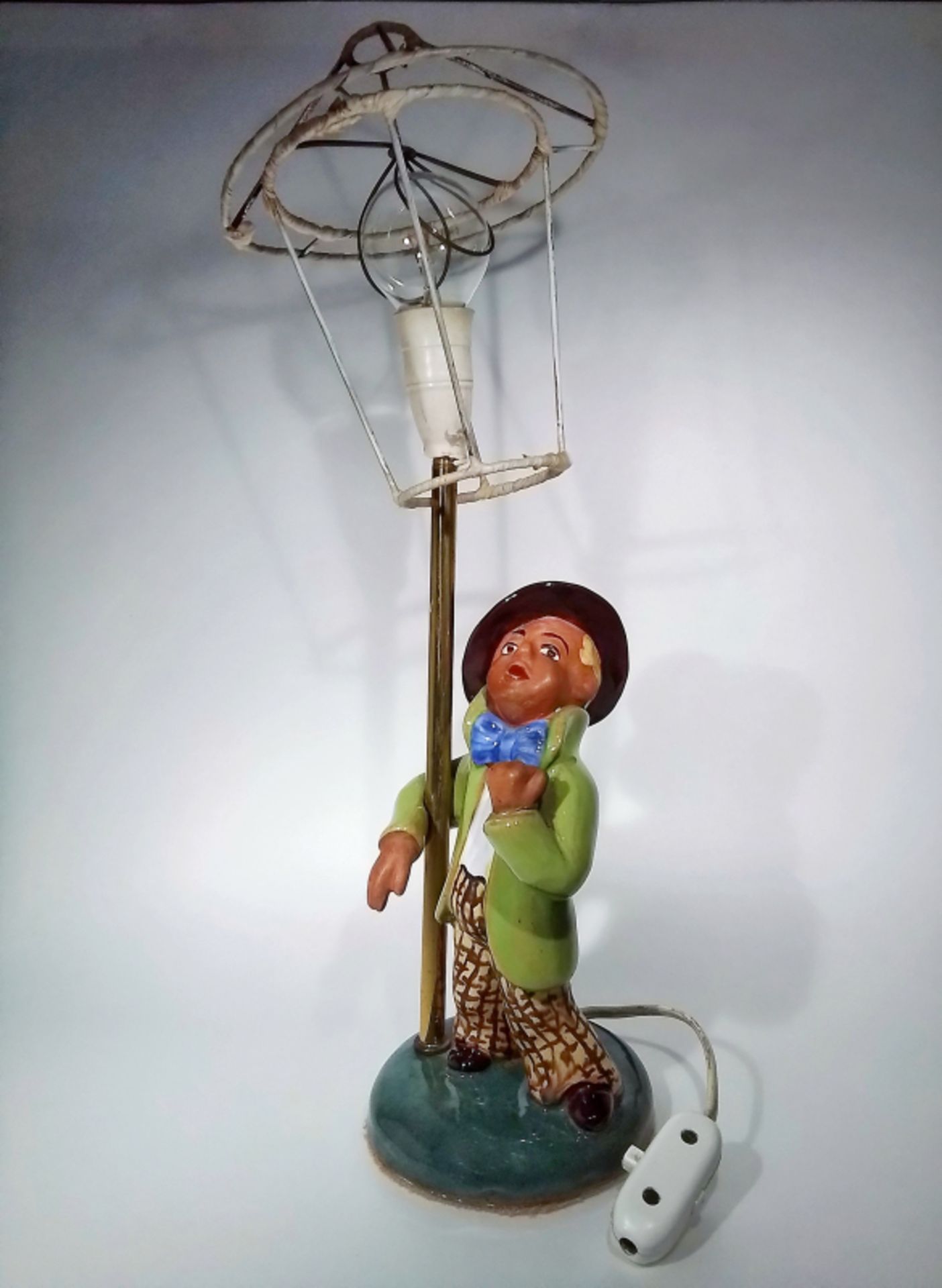 Tischlampe mit Figur, Wien um 1950