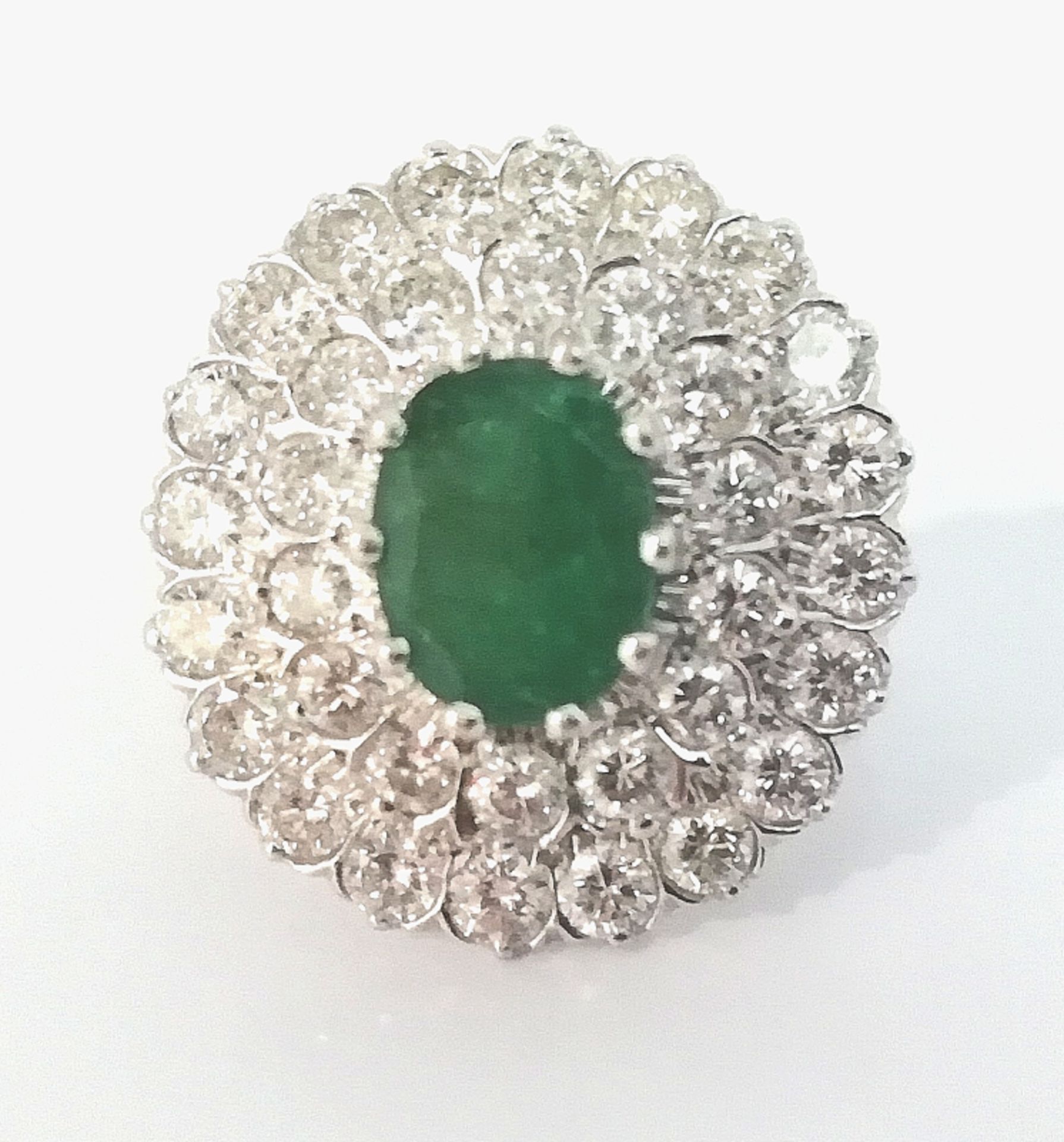 Smaragd Brillant Damenring
