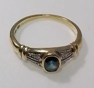 Brillant Saphir Damenring