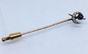 Saphir-Brillant Anstecknadel