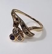 Brillant Saphir Damenring