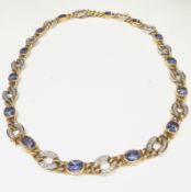 Tansanit Brillant Collier, um 1960