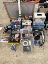 AN ASSORTMENT OF ITEMS TO INCLUDE A CAR CLEANING KIT, DECORATORS ITEMS AND TAPES ETC