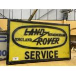 A LAND ROVER SERVICE BIRMINGHAM ENGLAND ILLUMINATED LIGHT BOX SIGN