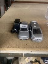THREE DIE-CAST CARS TO INCLUDE A MITSUBISHI COLT, ETC