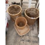 AN ASSORTMENT OF WICKER BASKETS