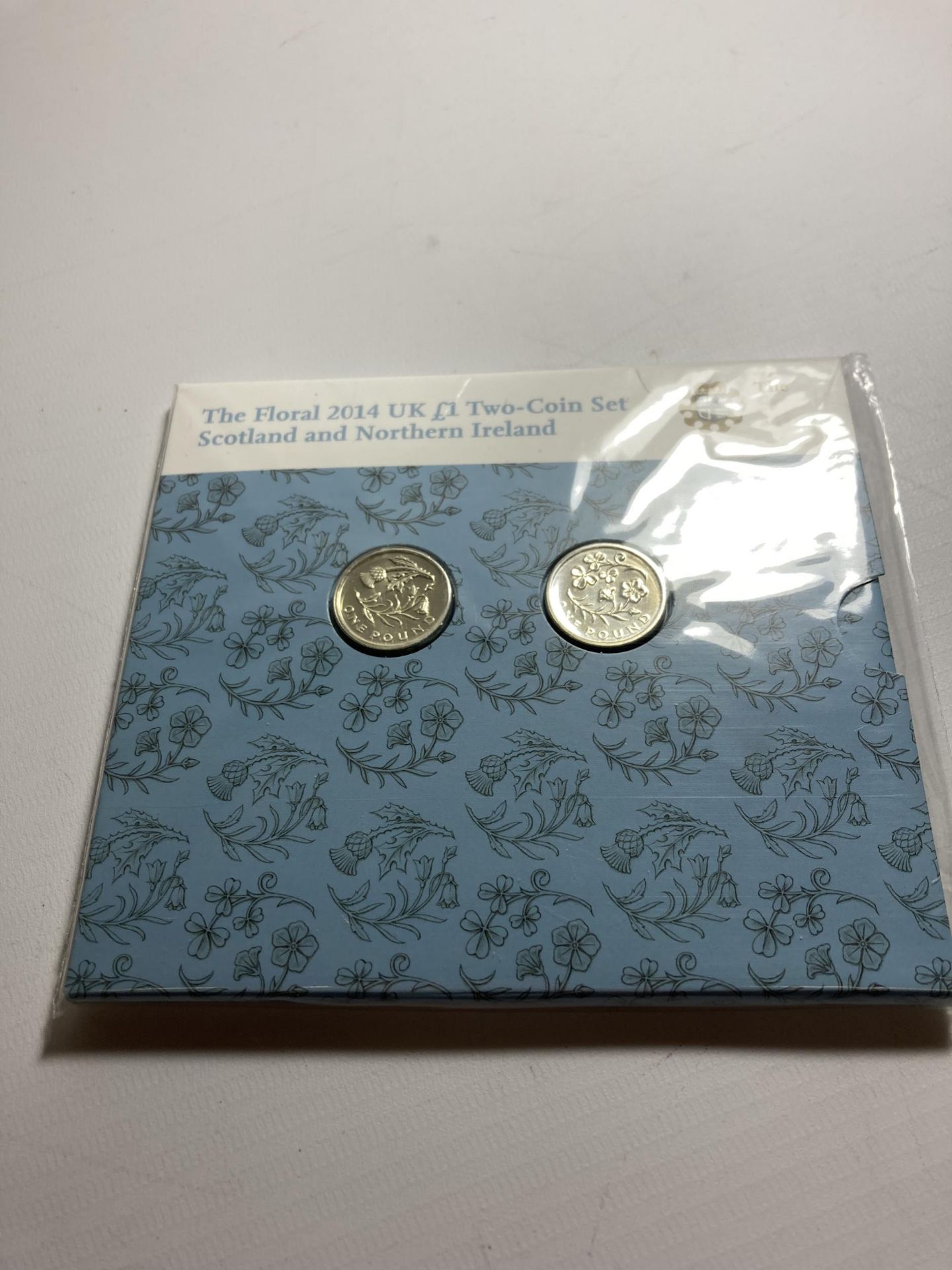 THE ROYAL MINT THE FLORAL 2014 UK £1 TWO COIN SETS SCOTLAND AND NORTHERN IRELAND