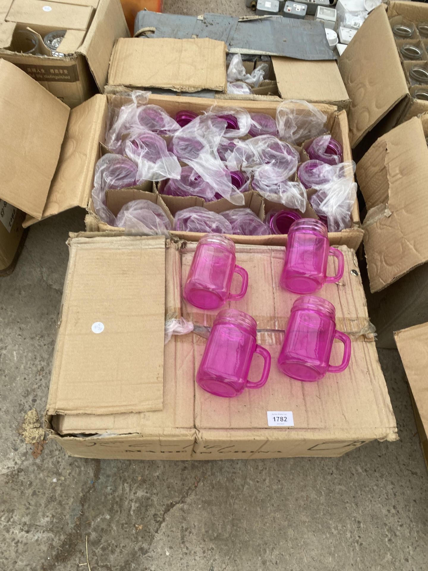 A LARGE QUANTITY OF AS NEW COLOURED DRINKING GLASSES