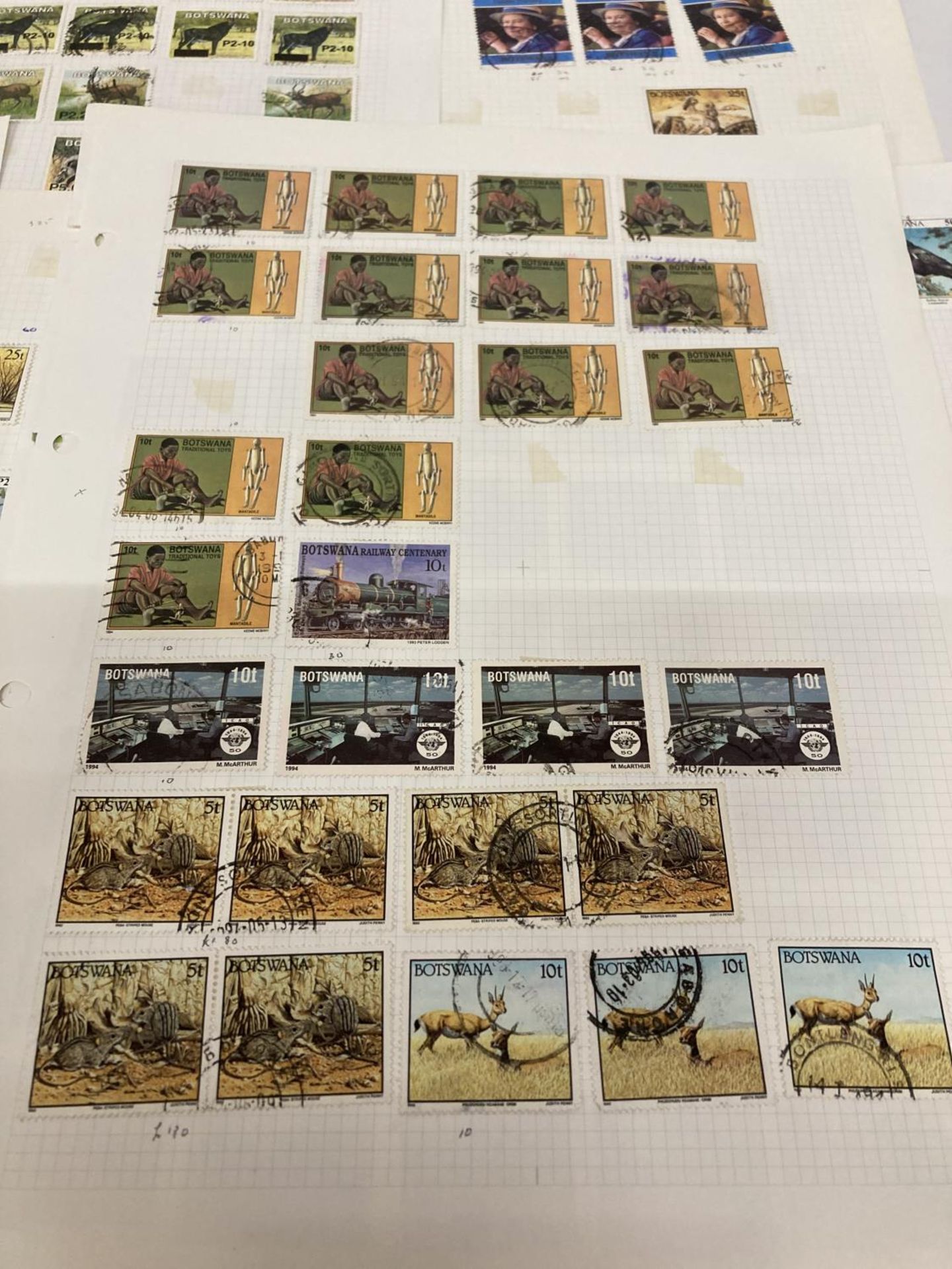 TEN PLUS SHEETS CONTAINING STAMPS FROM BOTSWANA - Image 3 of 6