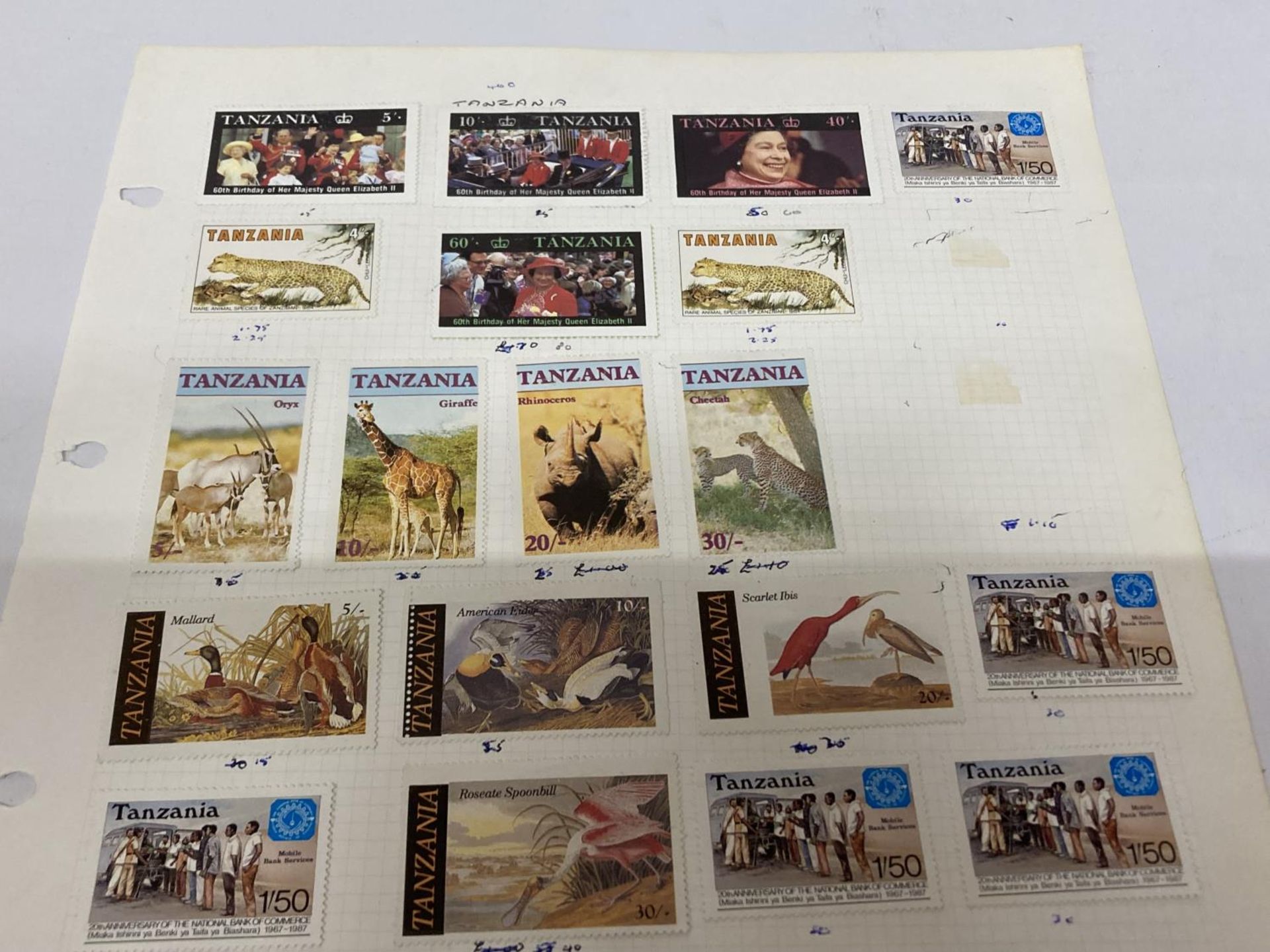 TEN PLUS SHEETS CONTAINING STAMPS FROM TANZANIA - Bild 6 aus 6