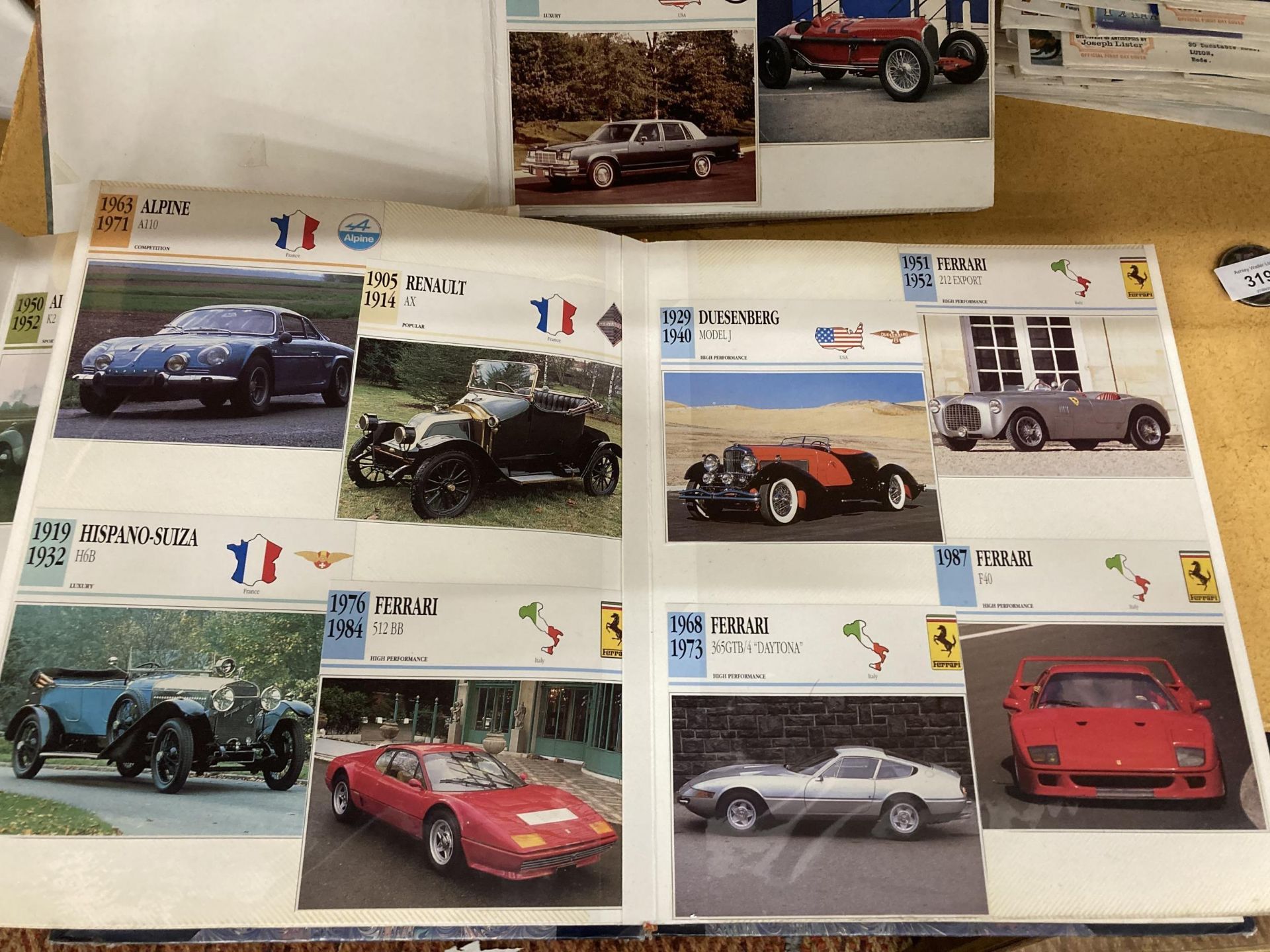THREE ALBUMS CONTAINING APPROXIMATELY 645 VINTAGE CAR ELATED POSTCARDS IN THREE ALBUMS - Image 5 of 7