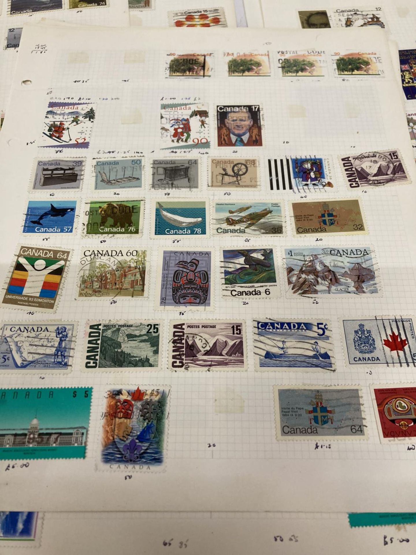 TEN PLUS SHEETS CONTAINING STAMPS FROM CANADA - Image 5 of 7