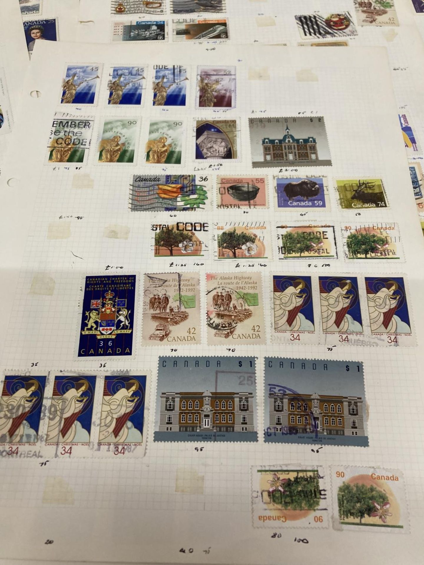 TEN PLUS SHEETS CONTAINING STAMPS FROM CANADA - Image 6 of 6