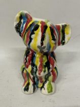 AN ANITA HARRIS HAND PAINTED AND SIGNED IN GOLD FUSION SPLASH KOALA BEAR