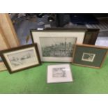 A GROUP OF VINTAGE FRAMED ENGRAVINGS