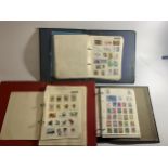 THREE ALBUMS OF STAMPS ENTITLED GERMANY, AUSTRALIA AND A MIXED ALBUM TO INCLUDE FRANCE, ISRAEL,