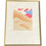 A MID CENTURY NOEL FIGNIER PENCIL SIGNED COLOUR PRINT, NUMBERED 18/100 AND SIGNED, 70 X 54 CM