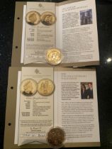 A LONDON MINT TDC WINDSOR COIN COLLECTION X 2