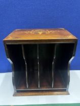 A VINTAGE LETTER RACK WITH IN LAID DESIGN