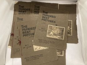 EIGHT VINTAGE 'THE HUNDRED BEST PICTURES' BOOKLETS