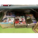 THREE BOXES OF ASSORTED BOOKS AND MAGAZINES ETC