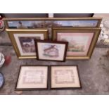 AN ASSORTMENT OF FRAMED PRINTS