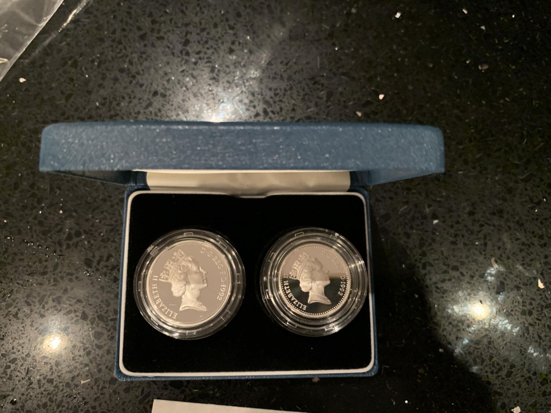UK 1992, SILVER PROOF “TEN PENCE TWO COIN SET” . BOXED WITH COA - Bild 3 aus 3