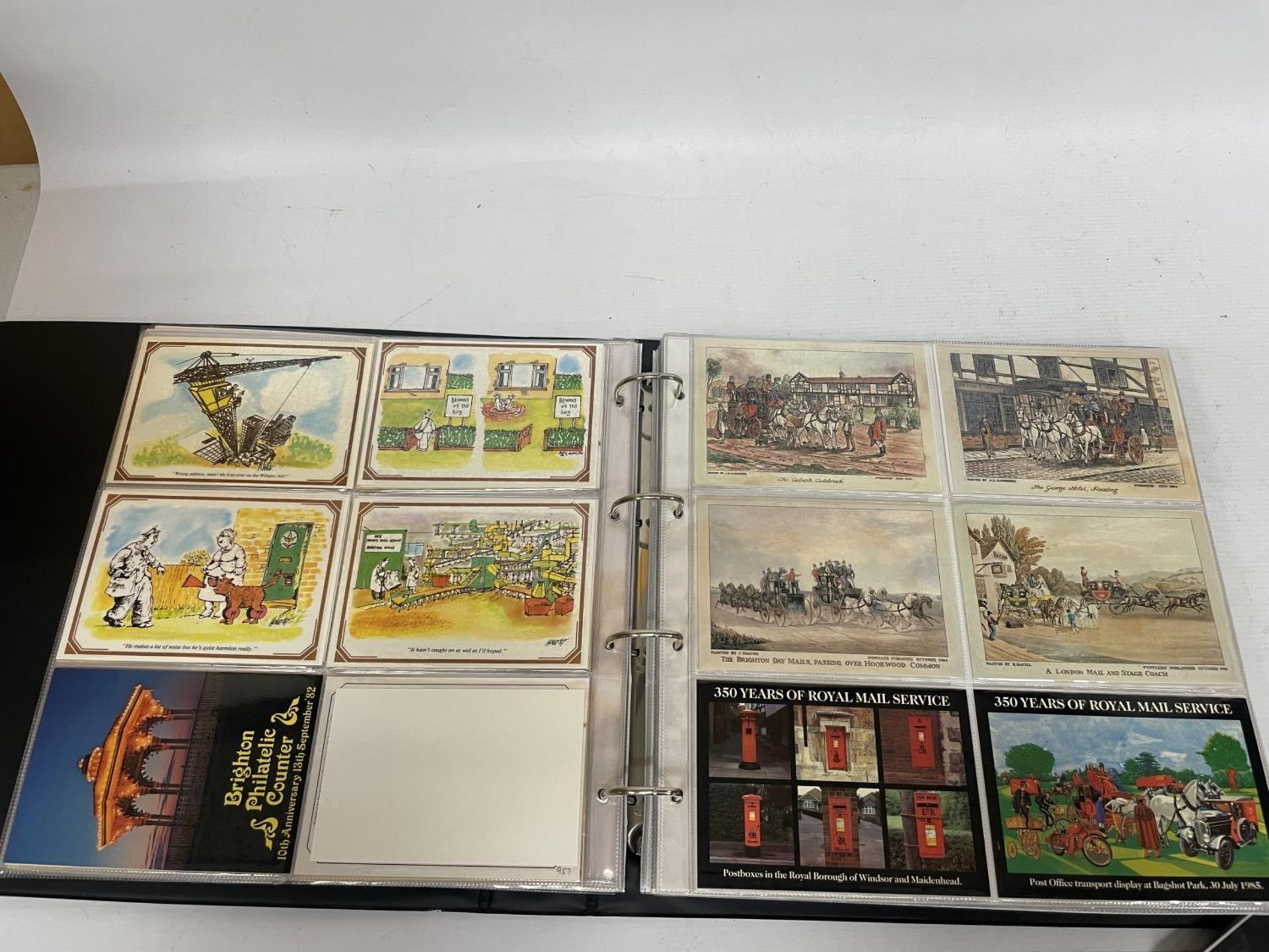 APPROXIMATELY 178 POSTCARDS RELATING TO POSTAL HISTORY AND POST OFFICE REGIONAL CARDS IN A FOLDER - Bild 9 aus 10