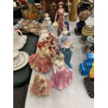 A GROUP OF BONE CHINA AND FURTHER FIGURES TO INCLUDE HAMILTON, LEONARDO COLLECTIONS, ROYAL DOULTON