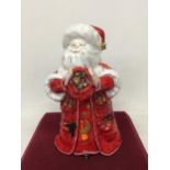 AN ANITA HARRIS HAND PAINTED AND SIGNED IN GOLD LARGE SANTA CLAUS FIGURE