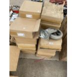 A LARGE QUANTITY OF RUBBER TROLLEY WHEELS