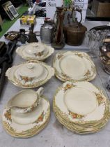 A VINTAGE WOODS IVORY WARE PART DINNER SERVICE