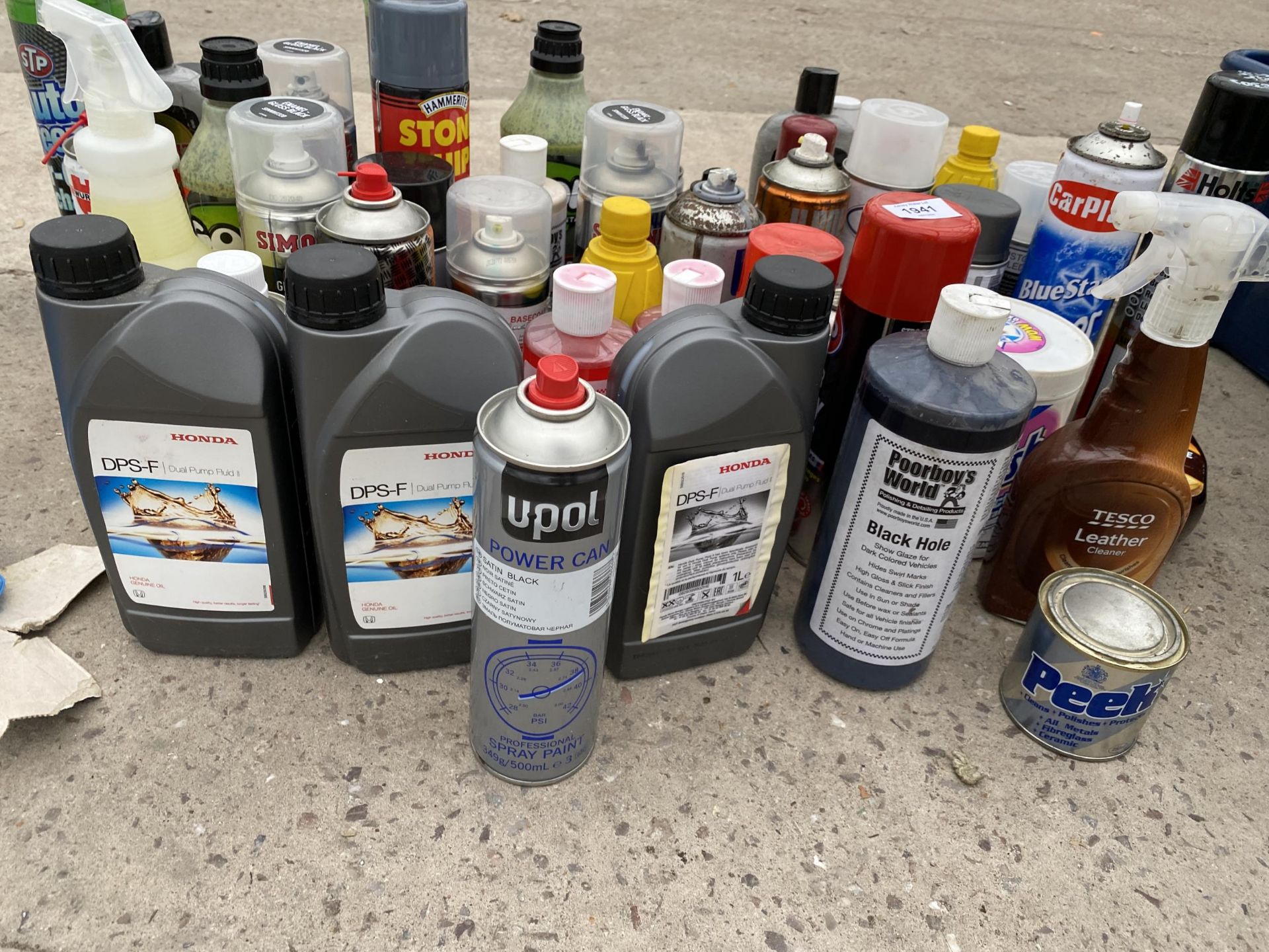 AN ASSORTMENT OF MOTOR OILS AND SPRAYS ETC - Image 2 of 2