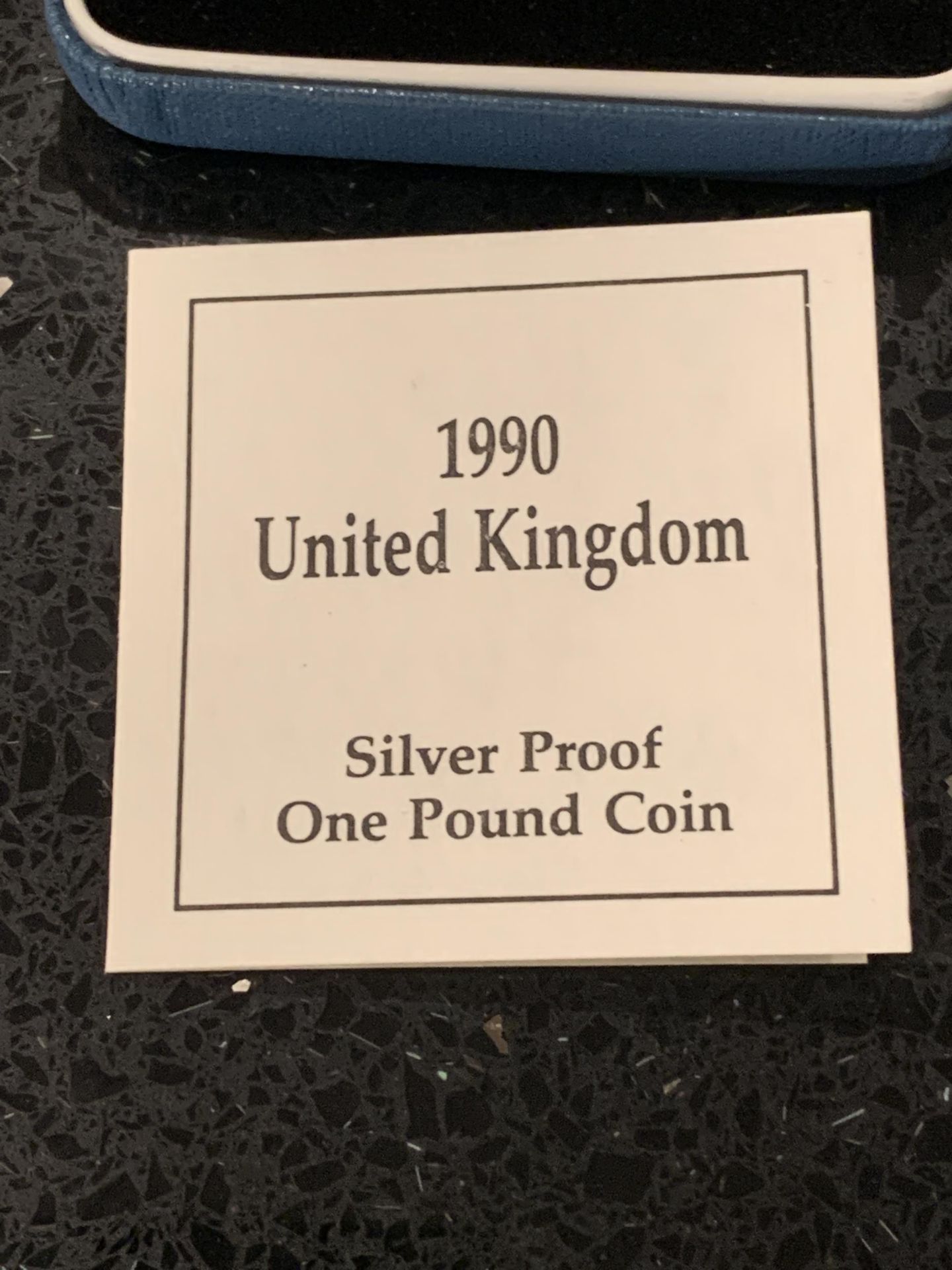 UK , CASED 1990 , ROYAL MINT , “LEEK IN CROWN” , SILVER PROOF ONE POUND COIN , ENCAPSULATED , WITH - Image 3 of 4