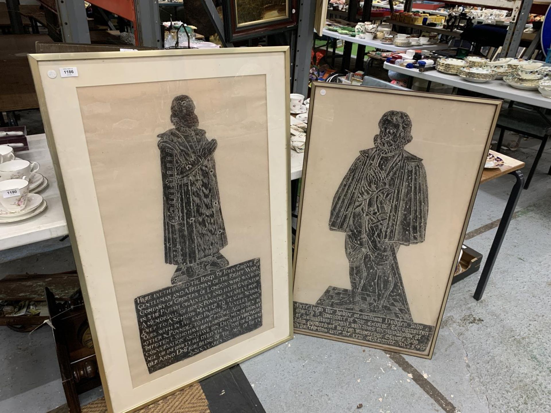 TWO LARGE FRAMED REMEMBRANCE PRINTS