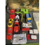 A MIXED LOT OF DIECAST AND FURTHER CAR MODELS