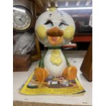 A FLORENCE POTTERY DUCK AND ASSORTED MAGAZINES, MICKEY MOUSE ETC