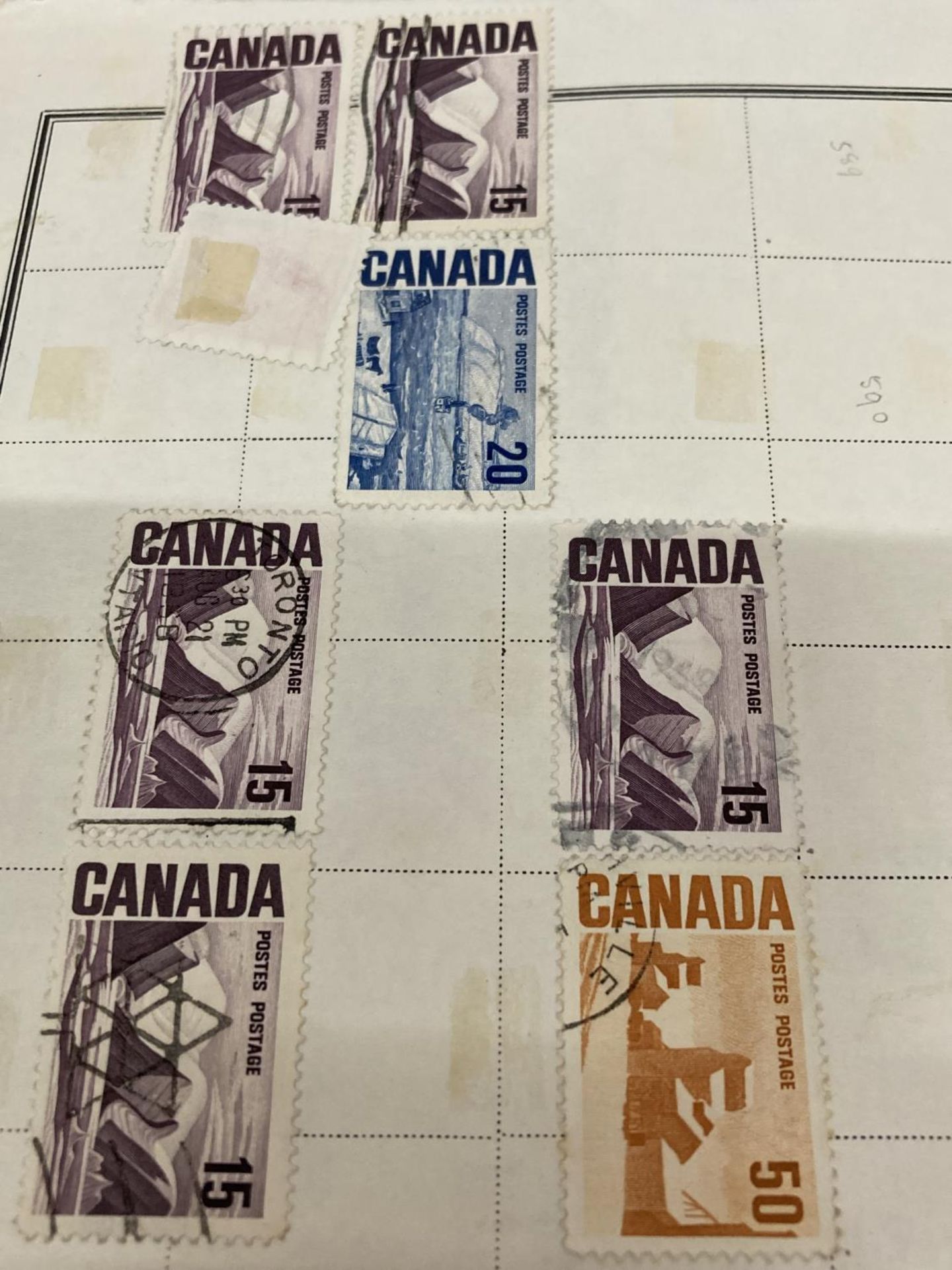 TEN PLUS SHEETS CONTAINING CANADIAN STAMPS - Image 3 of 6