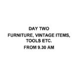 DAY TWO - FURNITURE, VINTAGE ITEMS, ETC - LOTS BEING ADDED DAILY