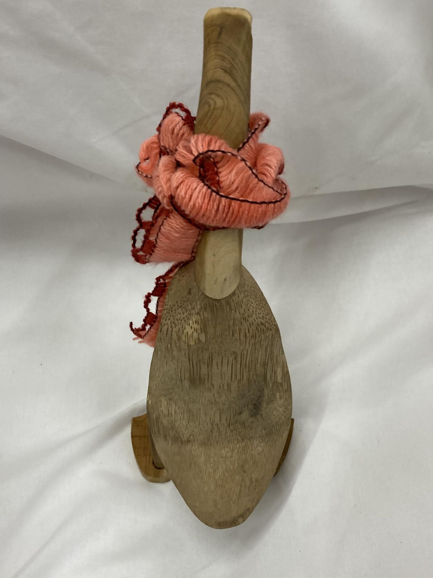 A WOODEN DUCK WITH SHAWL - Image 3 of 3