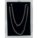 A .925 SILVER INTERLINK CHAIN NECKLACE, 20" CHAIN LENGTH