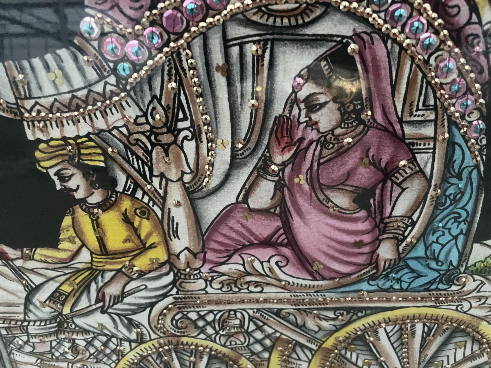 TWO GILT FRAMED PRINTS OF INDIAN SCENES - Image 4 of 4