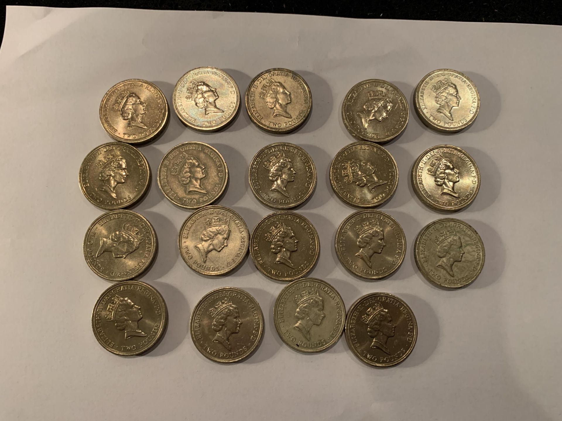 A SELECTION OF 19 UK £2 COINS , MAINLY UNCIRCULATED - Image 2 of 2