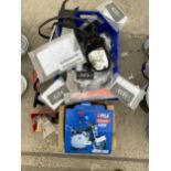 AN ASSORTMENT OF ,OTOR SPARES TO INCLUDE A WING MIRROR AND AN OIL EXTRACTOR ETC