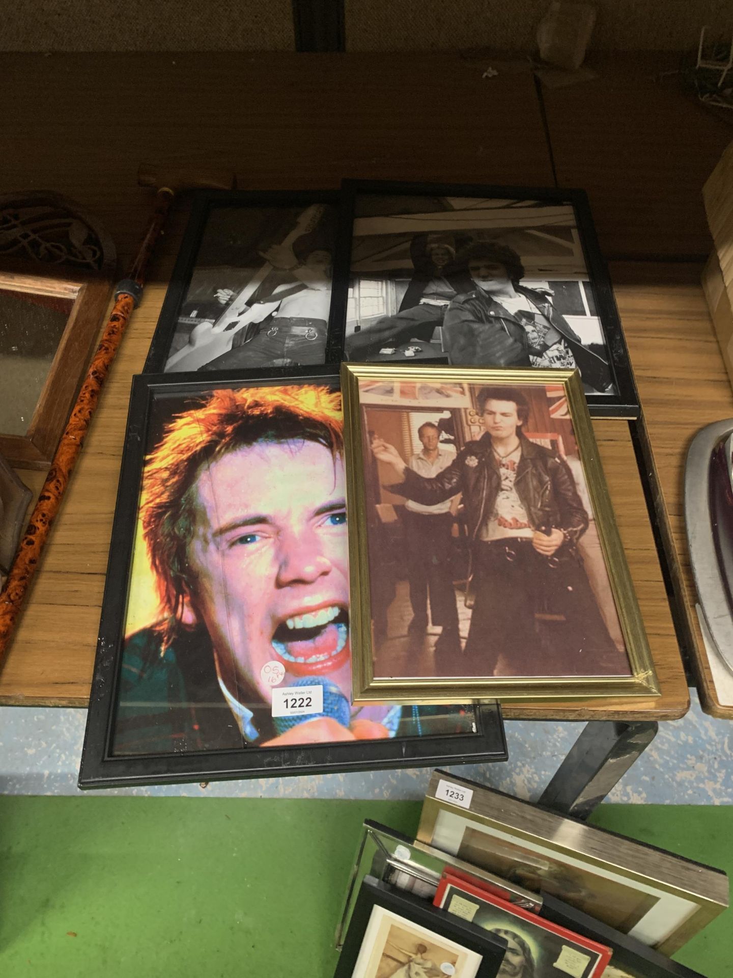 FOUR FRAMED PHOTOS OF THE SEX PISTOLS