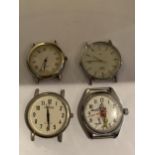 FOUR VINTAGE QUARTZ WATCH HEADS TO INCLUDE A TIMEX, JASODA, ETC