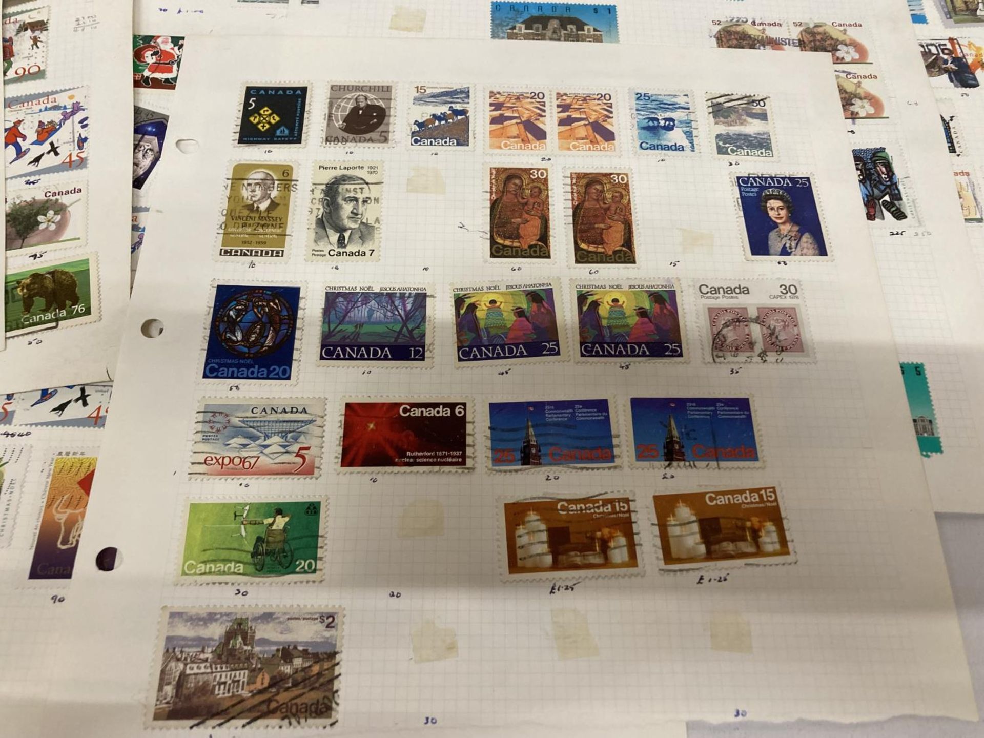 TEN PLUS SHEETS CONTAINING STAMPS FROM CANADA - Image 3 of 6