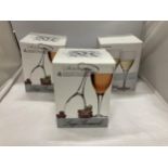 THREE BOXED WINE GLASS SETS, LUIGI BORMIOLI AND JOHN LEWIS