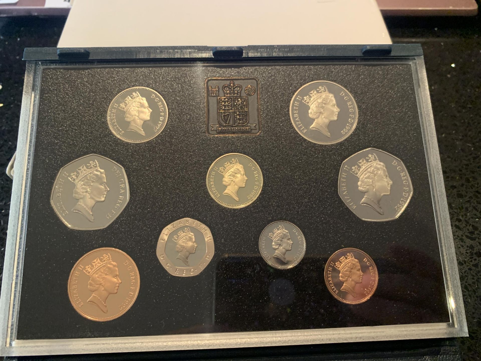 A UK 1992 PROOF COIN COLLECTION . BOXED WITH COA - Image 2 of 3